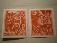 Deutsches Reich letzte Marken SA / SS Michel Nr. 909/910 U postfrisch