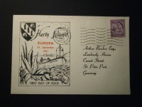 Herm Island Europa 1961 FDC Provinz + Regionalmarken