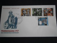BRD FDC / Ersttagsbrief Wohlfahrt 1957 Michel Nr. 270/273
