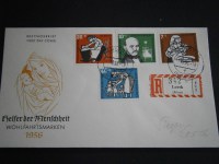 BRD FDC / Ersttagsbrief Wohlfahrt 1956 Michel 243/246 als Einschreiben