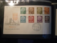 Saarland hochwertige Partie Ersttagsbriefe 1955-1957 mit Heuss-Stzen ber 900,-